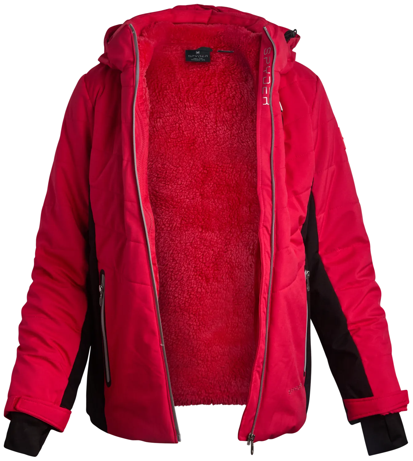 Spyder 3 i 1 vinterjakke dame prism pink allvær
