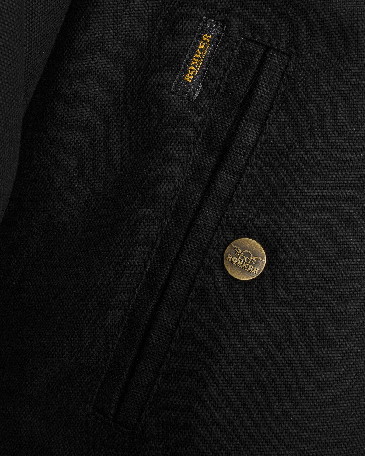 Rokker Canvas Jacket motorsykkeljakke AA sort herre