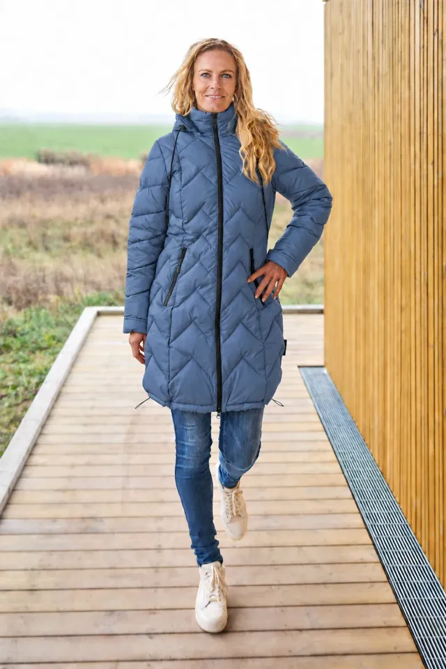 Windfield Kit vinterjakke light blue lang