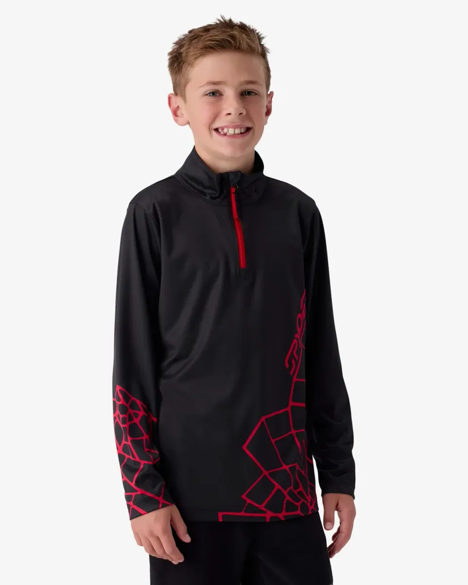 Spyder Jacobs half zip genser gutt sort UPF 50+