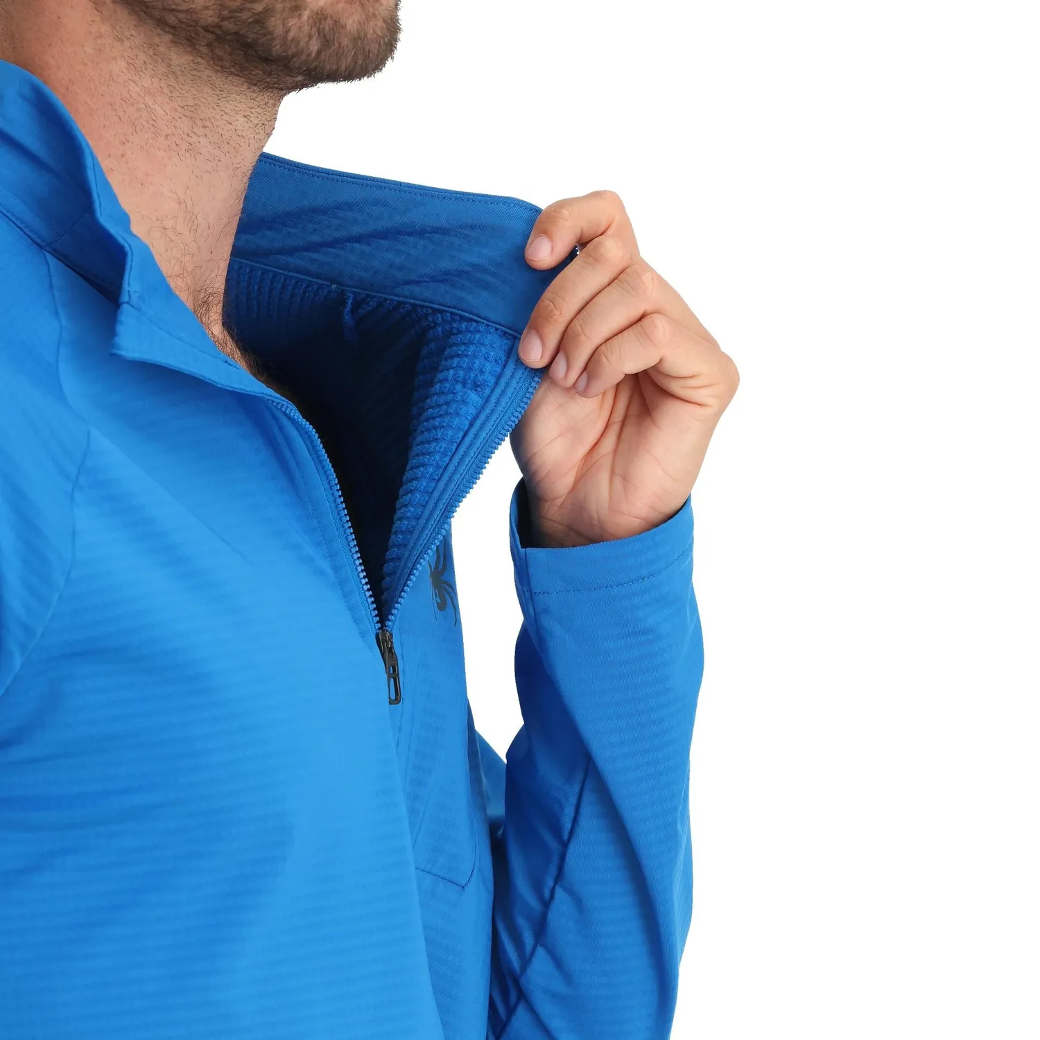 Spyder GridWeb Half Zip fleecegenser cobalt – resirkulert
