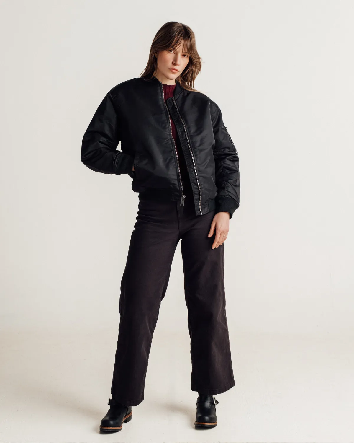 Schott NYC 9428W flyjakke MA-1 Black dame