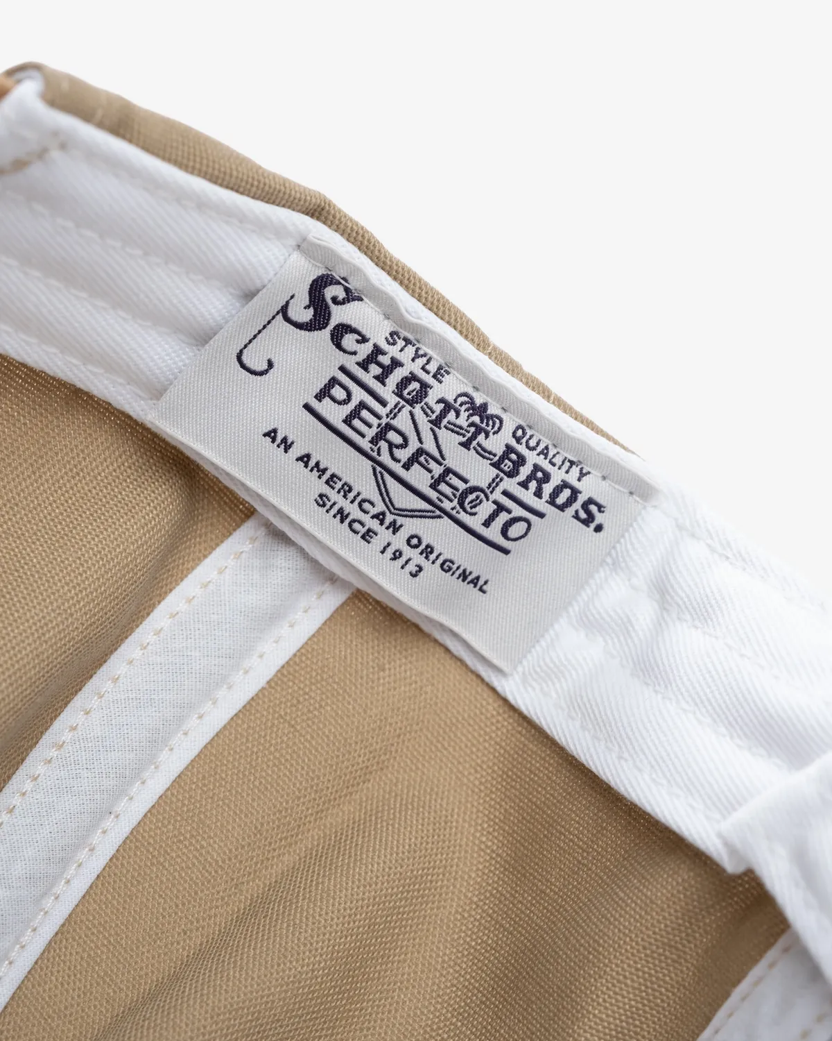 Schott NYC HDUCK caps khaki brodert and
