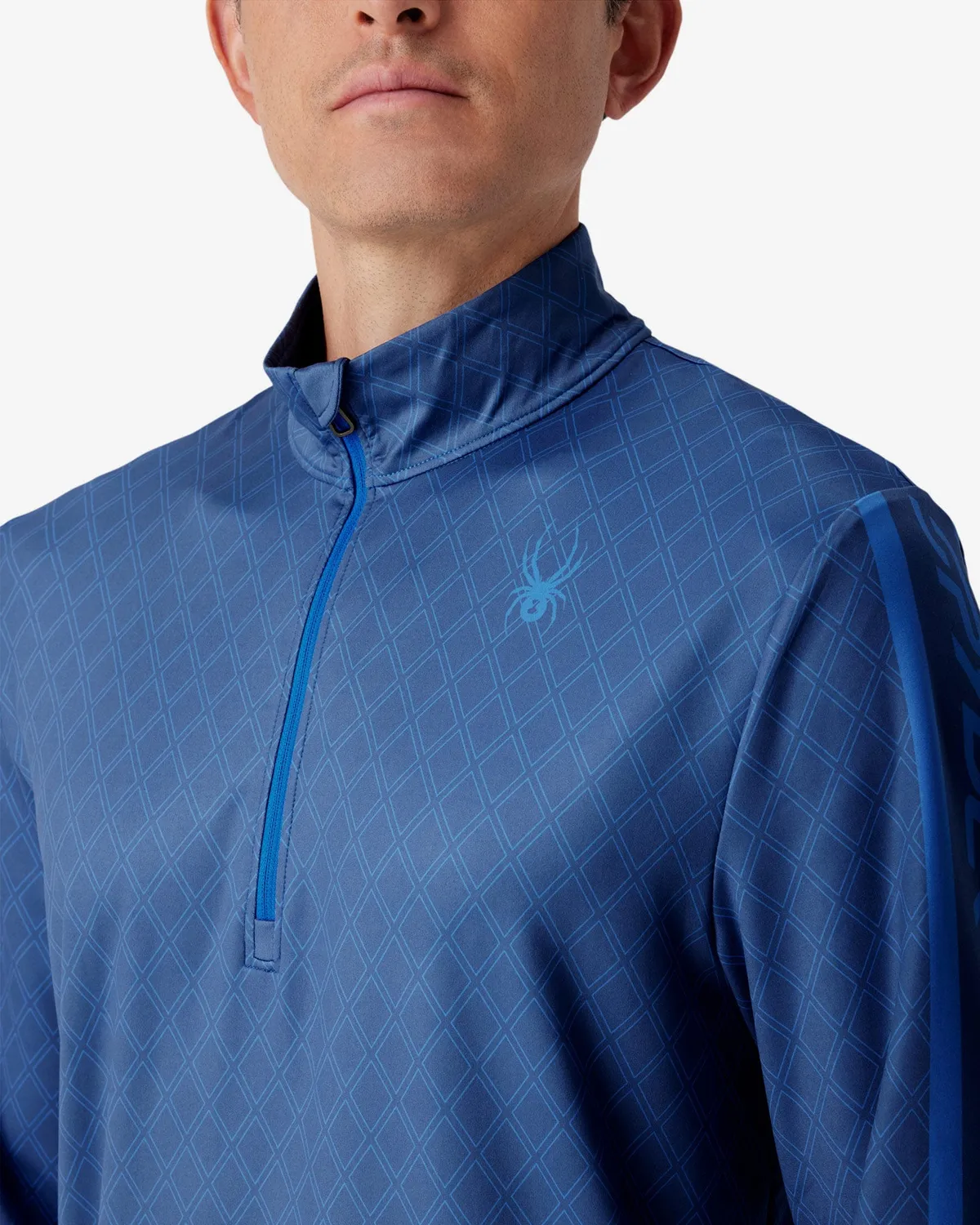 Spyder Podium quarter-zip genser herre blå stretch