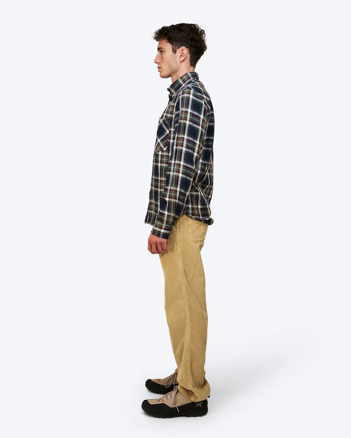 The Mountain Studio G-10 Button Down flanellskjorte Sky Captain rutete