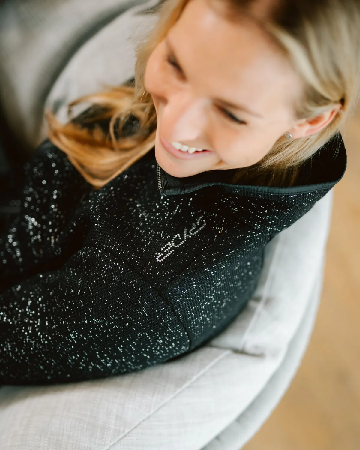 Spyder Luxe Sweater fleecejakke dame svart lett