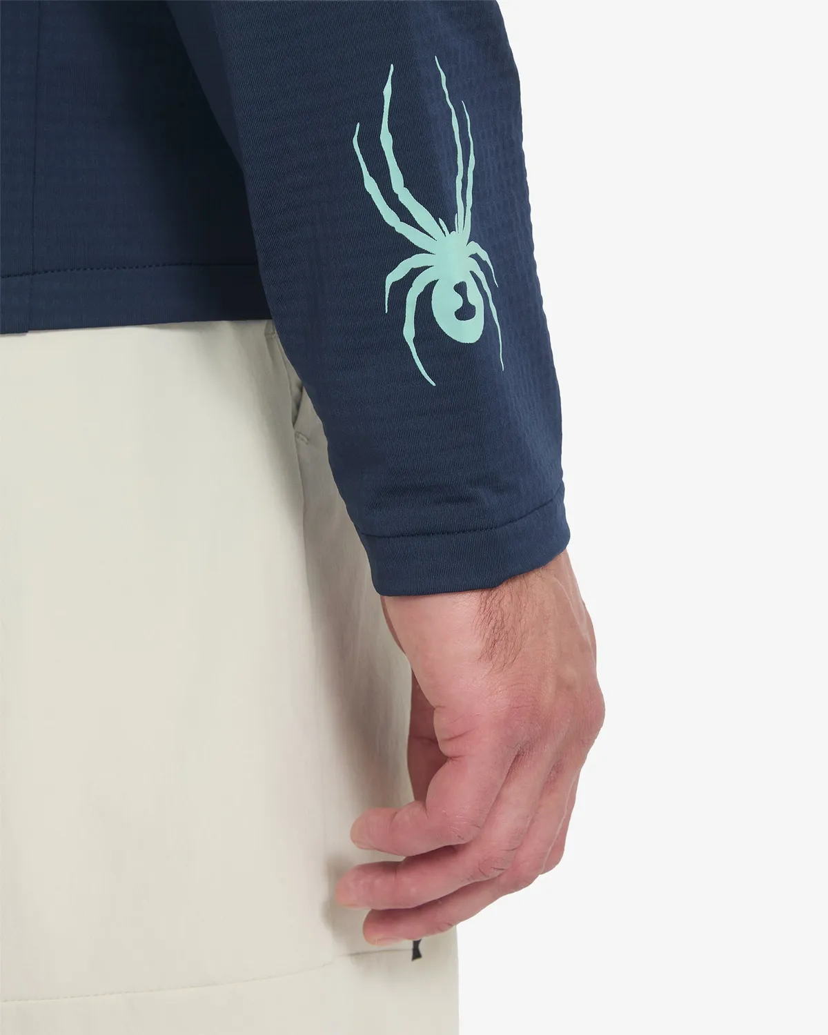 Spyder GridWeb fleece hettegenser True Navy pustende