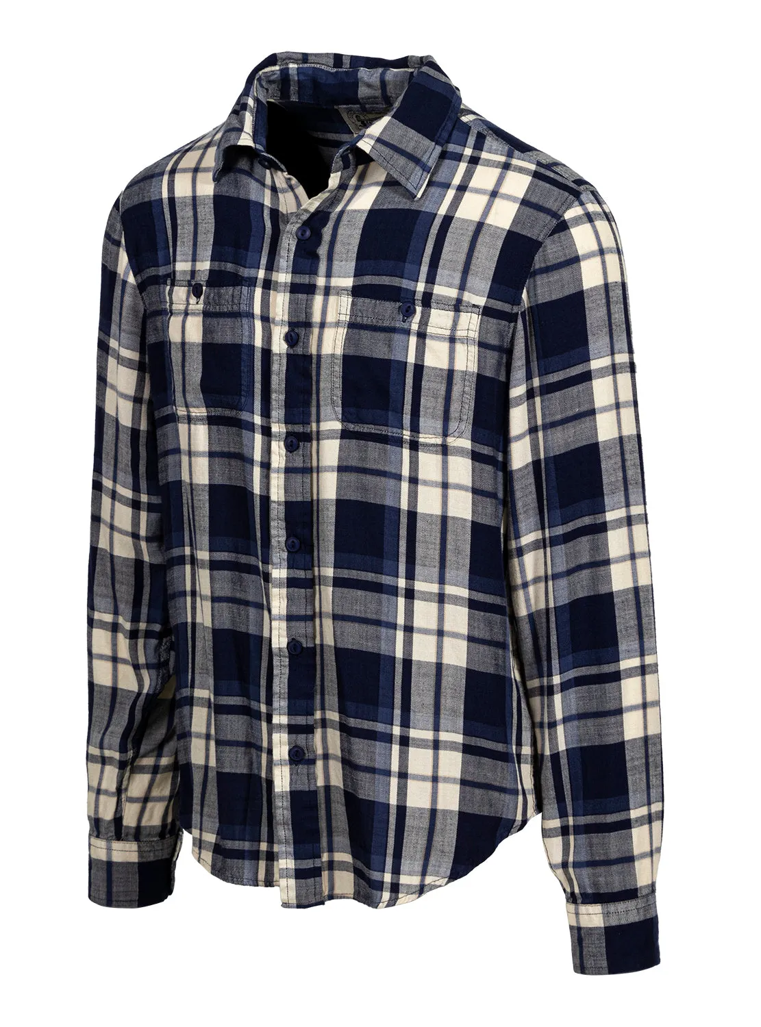 Schott NYC SH2307 rutete skjorte Blue bomull