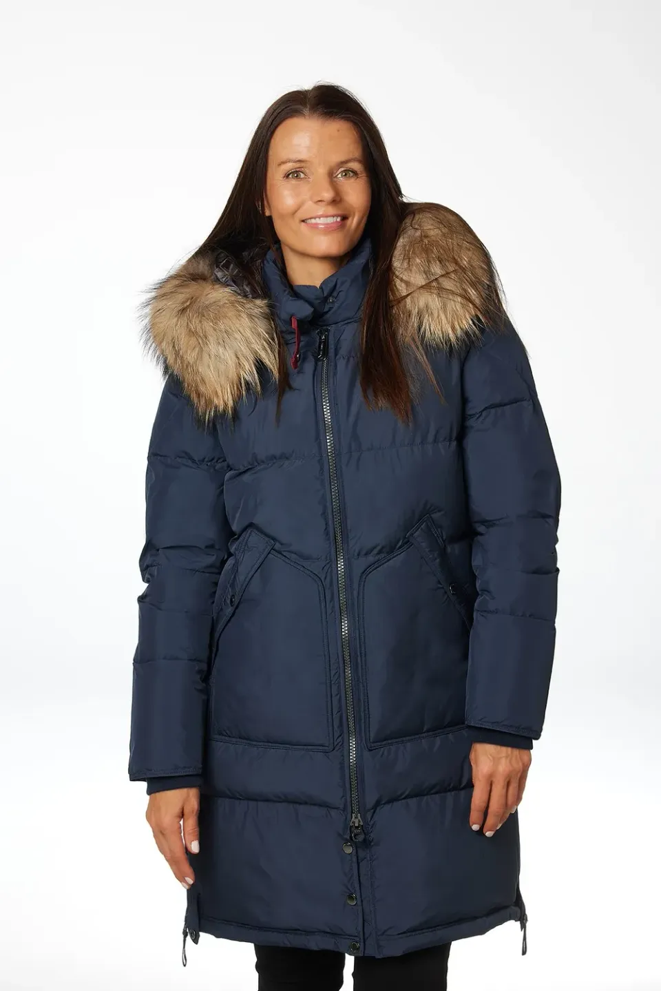 Windfield Danwear Elita vinterjakke marineblå lang