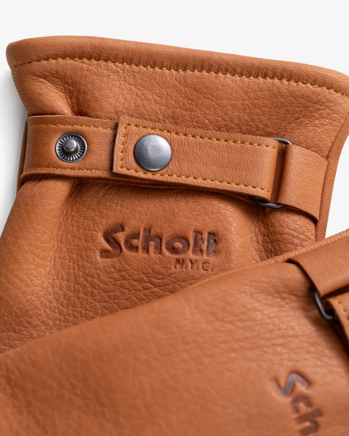 Schott NYC AGLV2 hansker hjorteskinn svart fôret