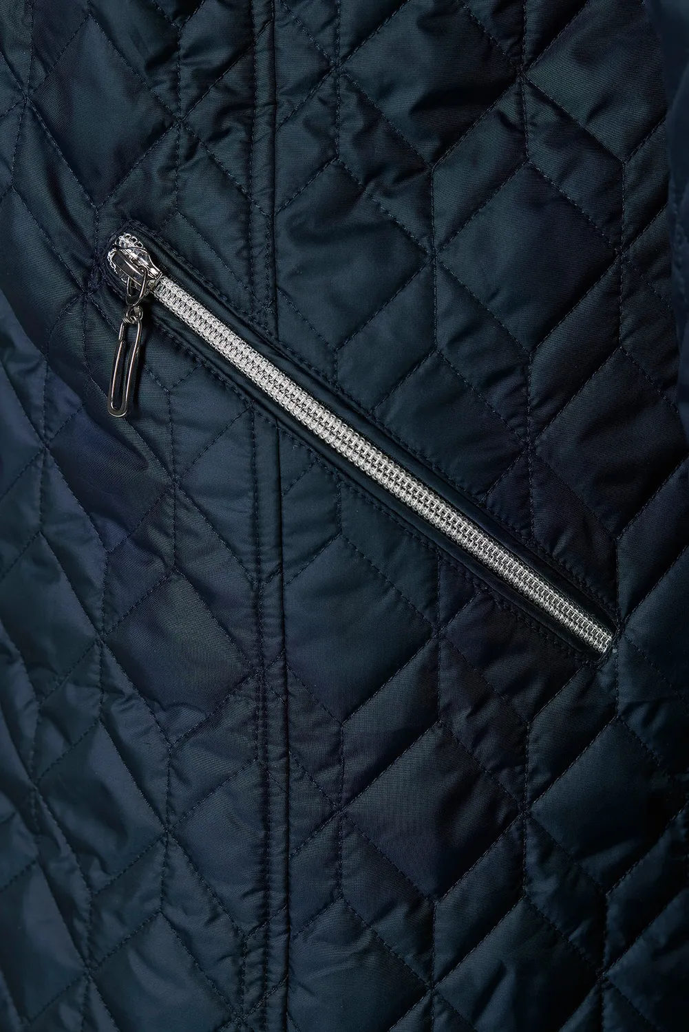 Danwear Bella overgangsjakke navy quiltet vegandun