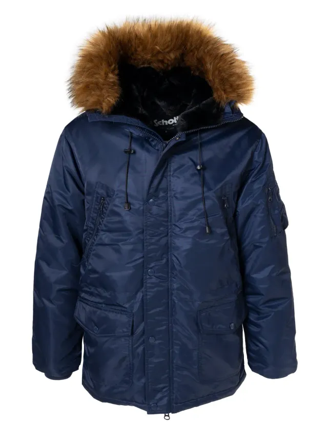 Schott NYC 9238 N-3B vinterjakke svart – nylon