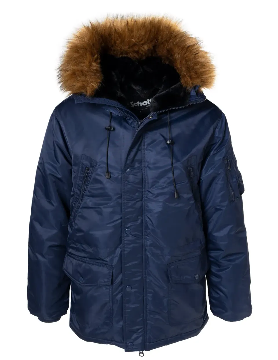 Schott NYC 9238 N-3B vinterjakke svart – nylon