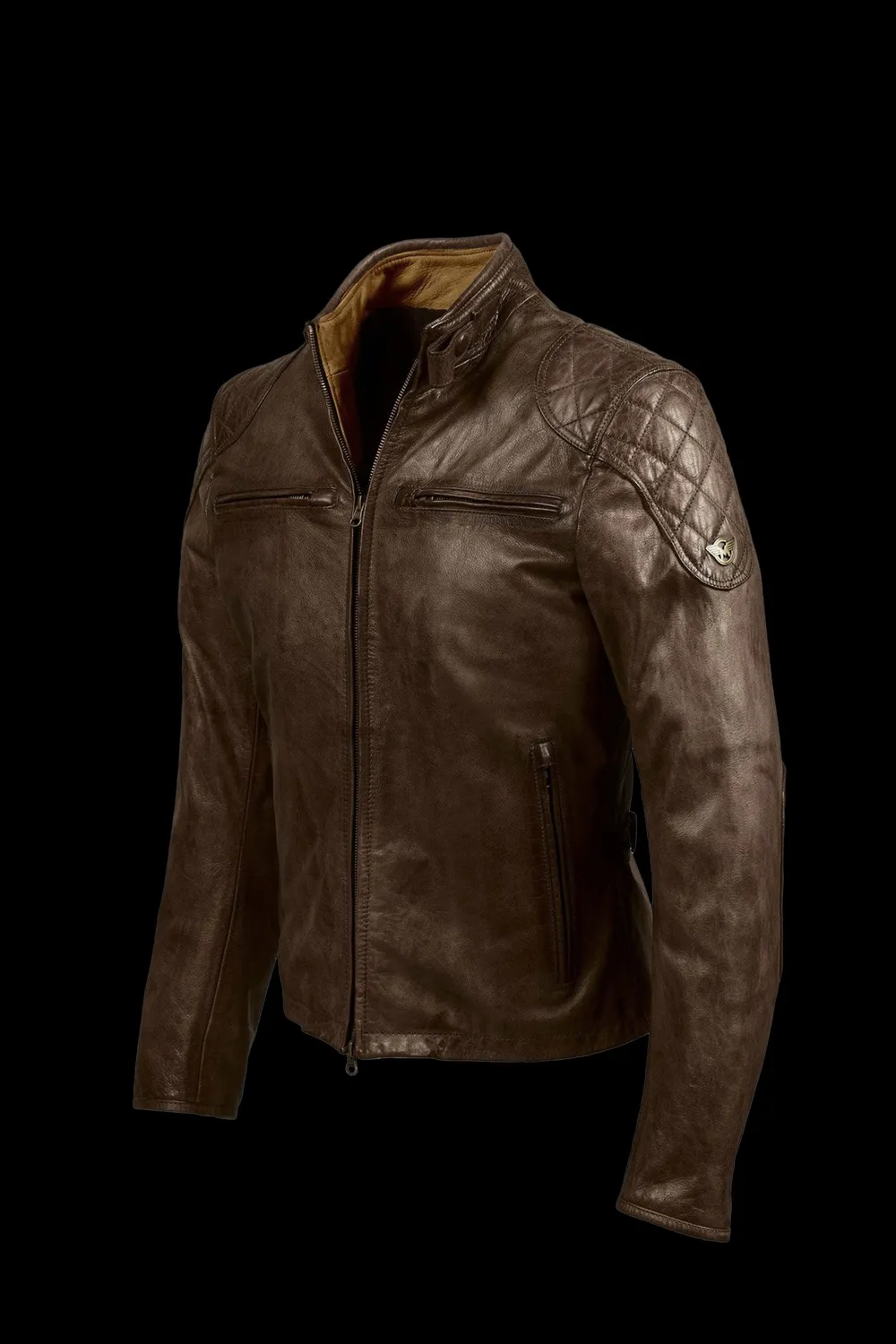 Matchless Osborne Quilted blouson antique brown skinn