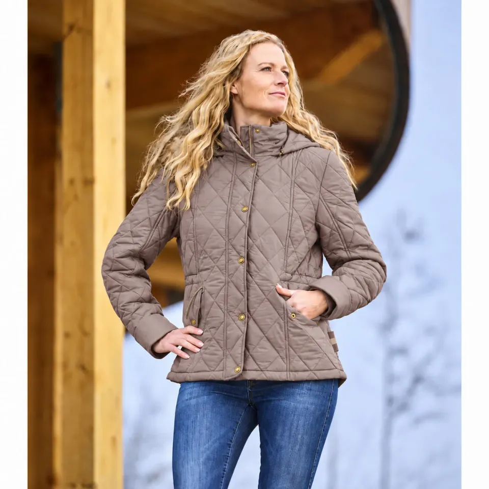 Danwear Windfield Kinga vinterjakke taube quiltet