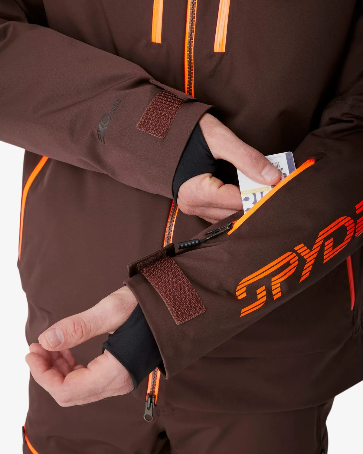 Spyder Davos skijakke herre Mocha 30K vanntett