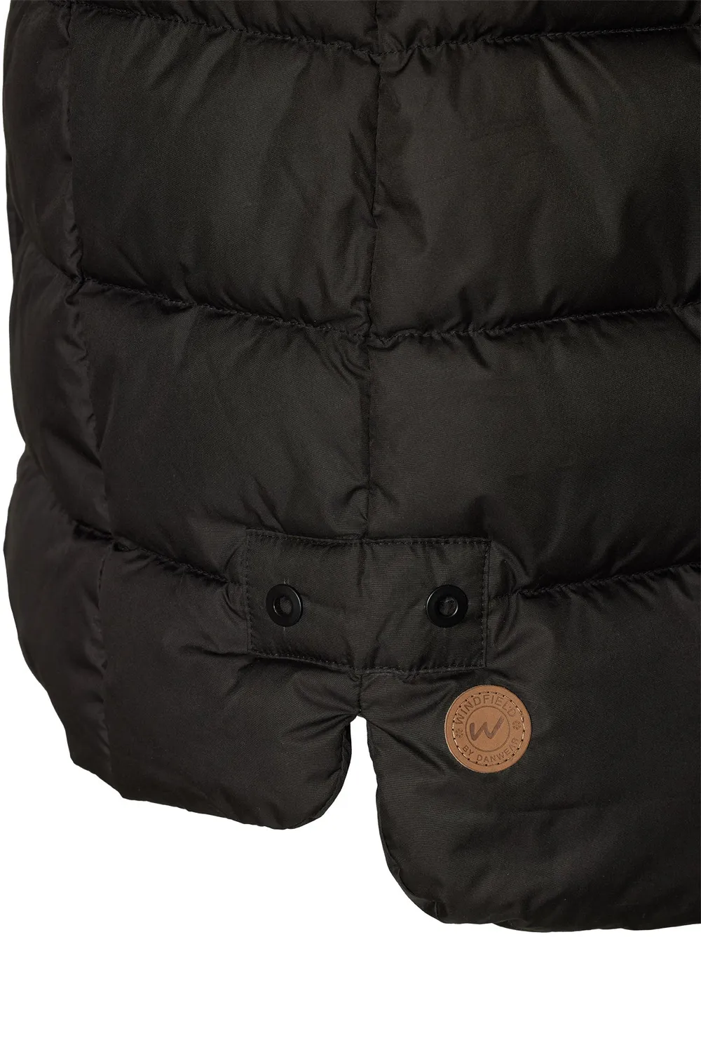 Danwear Windfield Jelona vinterjakke svart lang