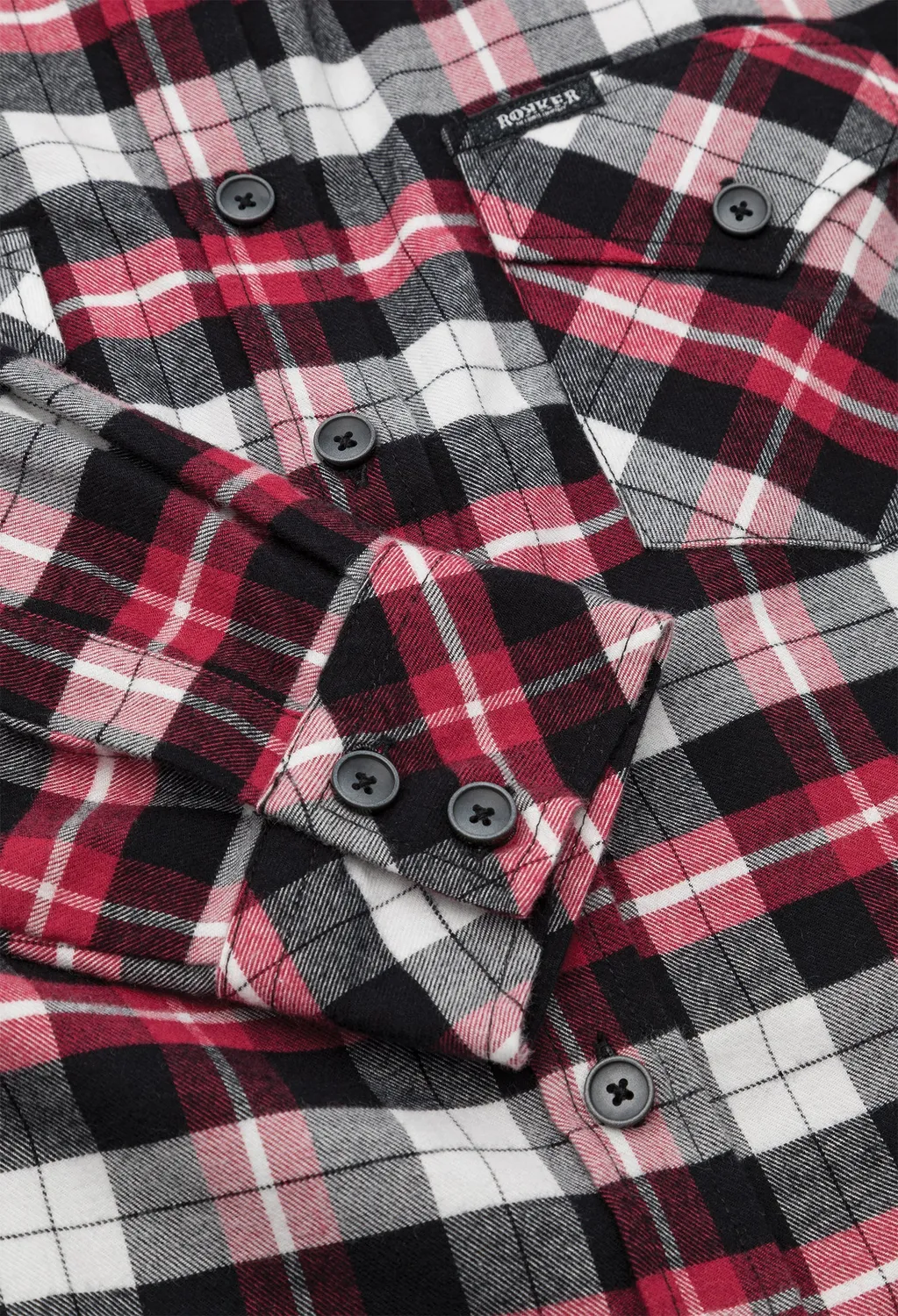 Rokker Cleveland Red/White/Black flanellskjorte dame rutete