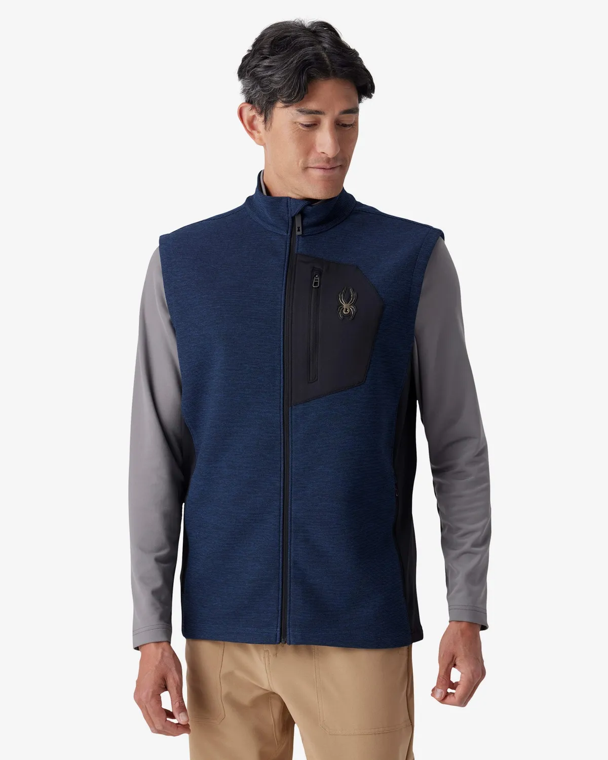 Spyder Bandit fleecevest herre indigo melange