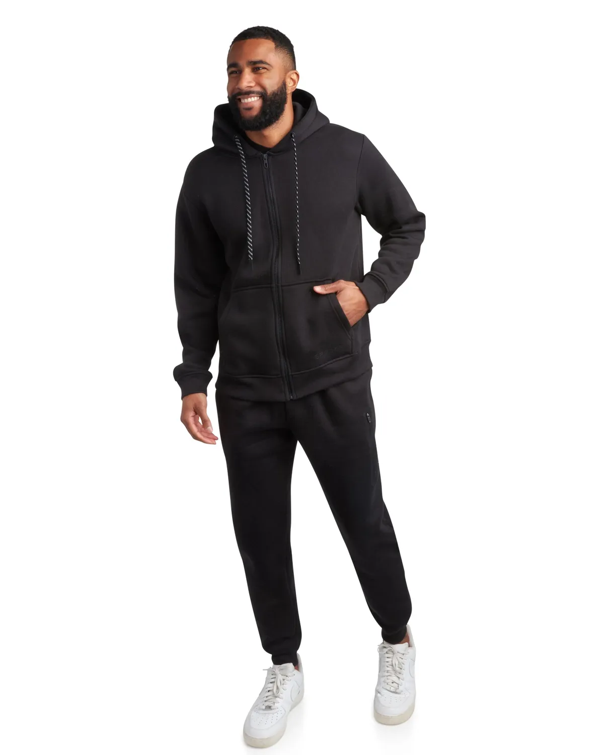 Spyder fleece joggesett herre Black 2-delt