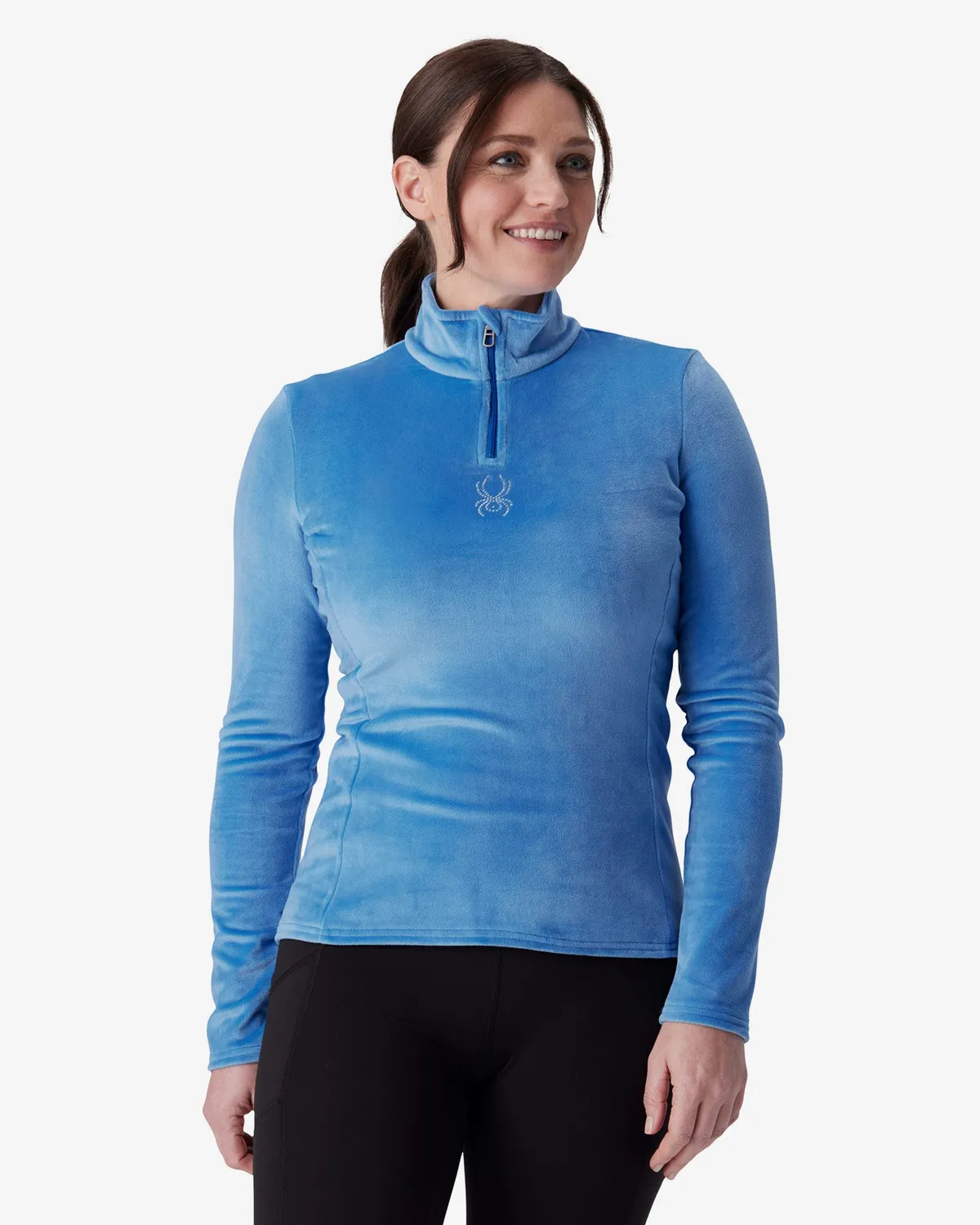 Spyder Shimmer Bug Half Zip dame black – lett fleece