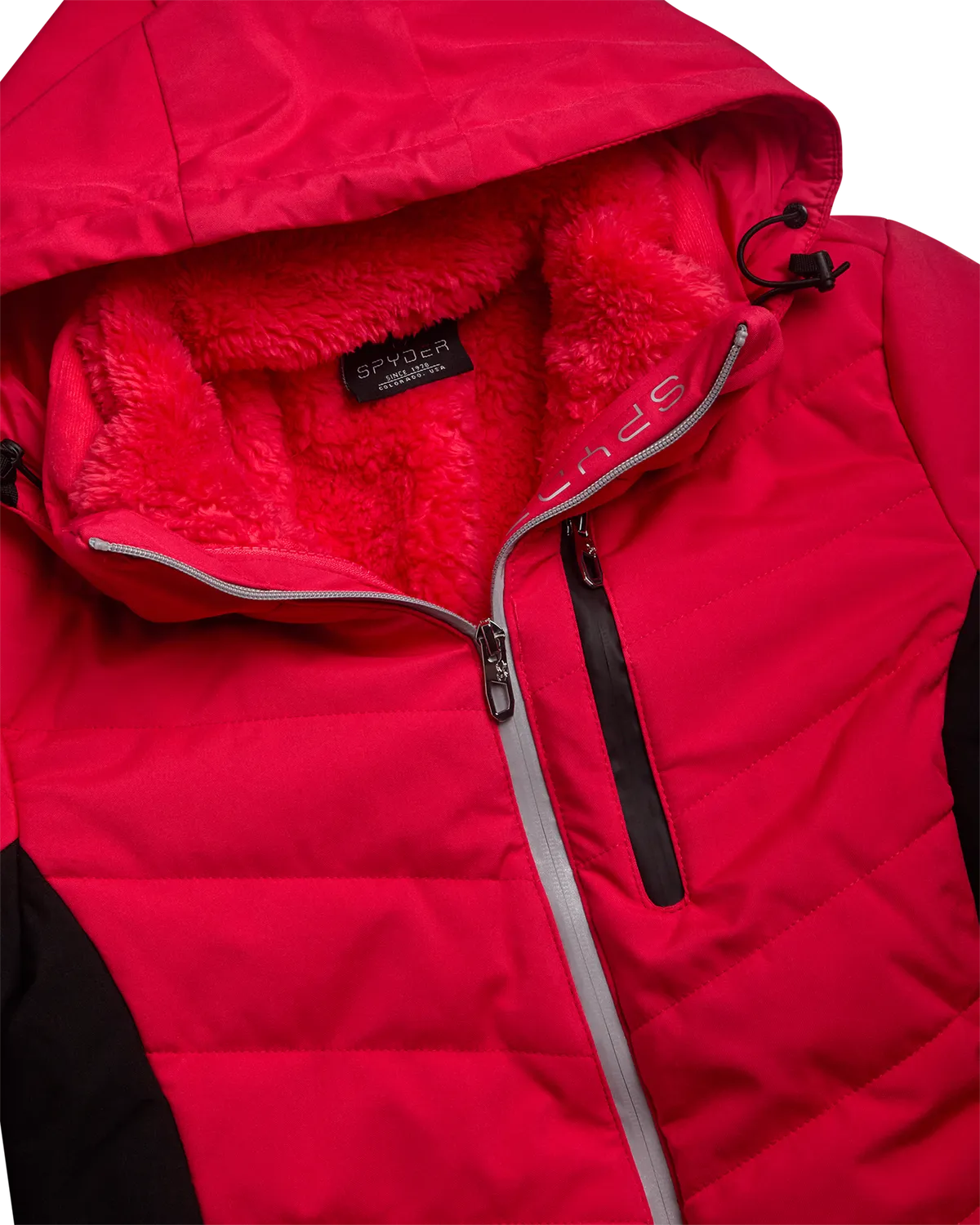 Spyder 3 i 1 vinterjakke dame prism pink allvær