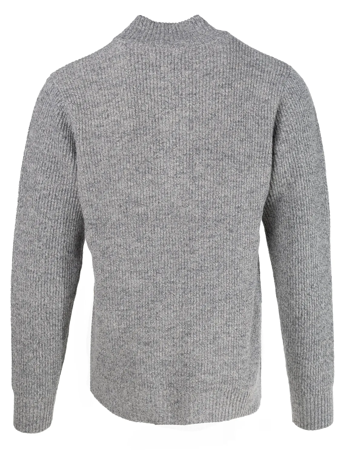 Schott NYC SW2212 ullgenser half-zip svart – varm ribbestrikk
