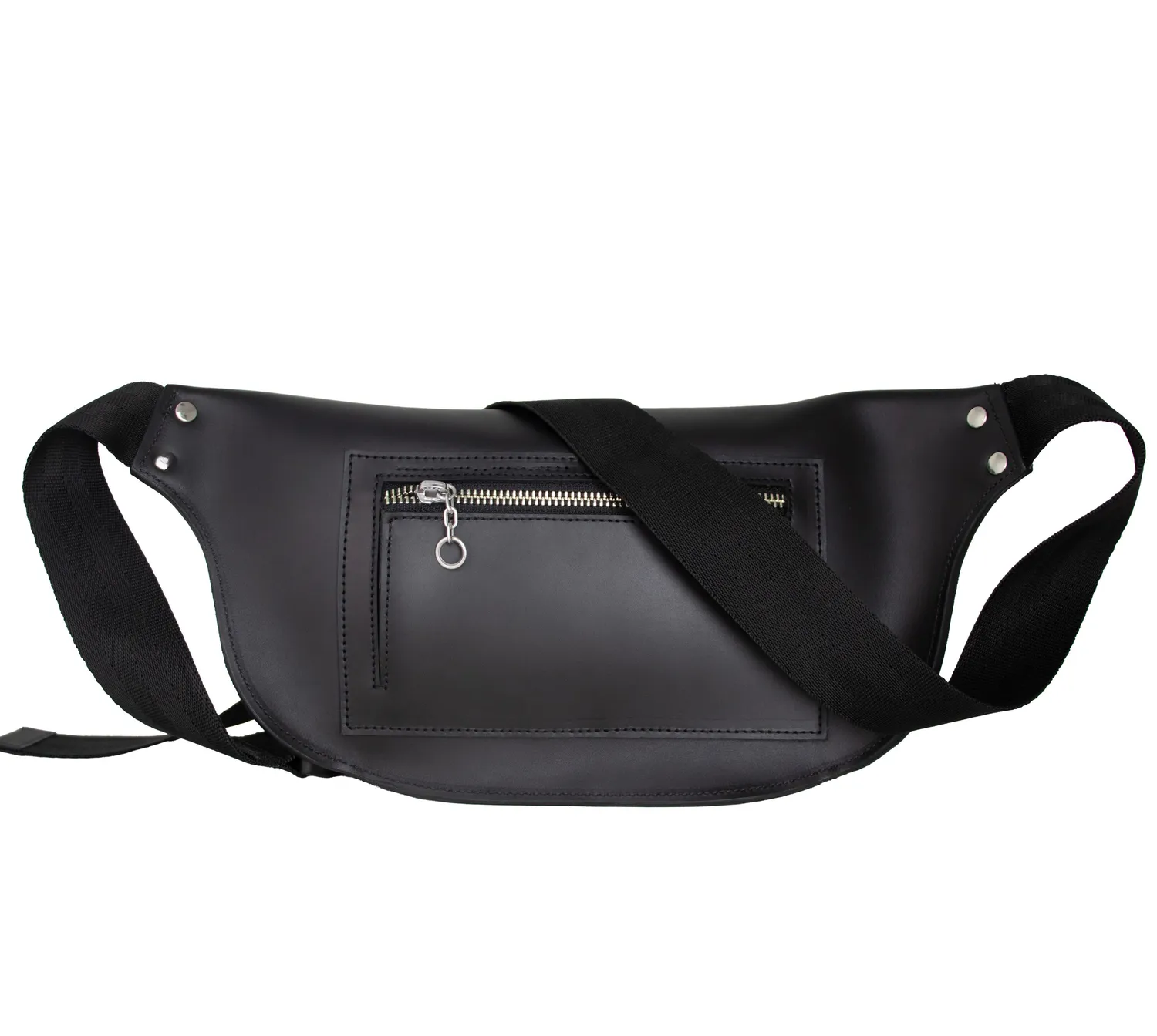 Schott NYC AC2401 skinn midjeveske svart skinn