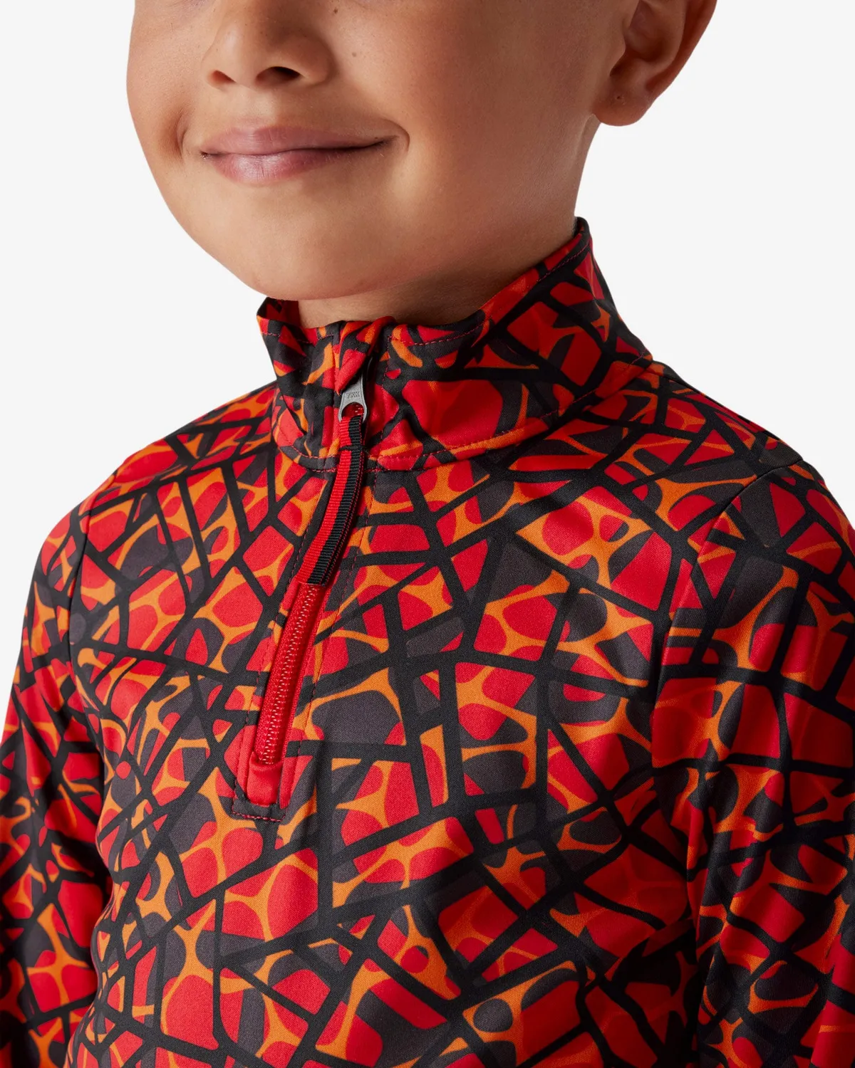 Spyder Challenge Quarter Zip genser barn orange UPF 50+