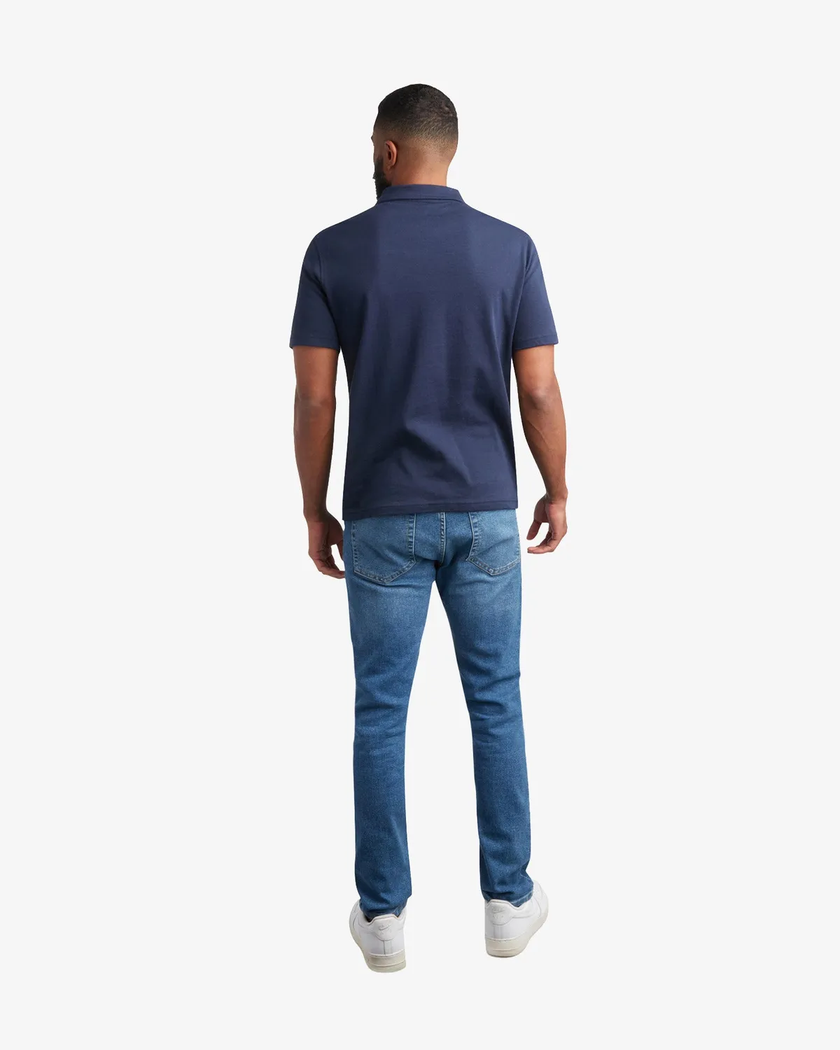 Spyder Interlock polo herre navy bomull stretch