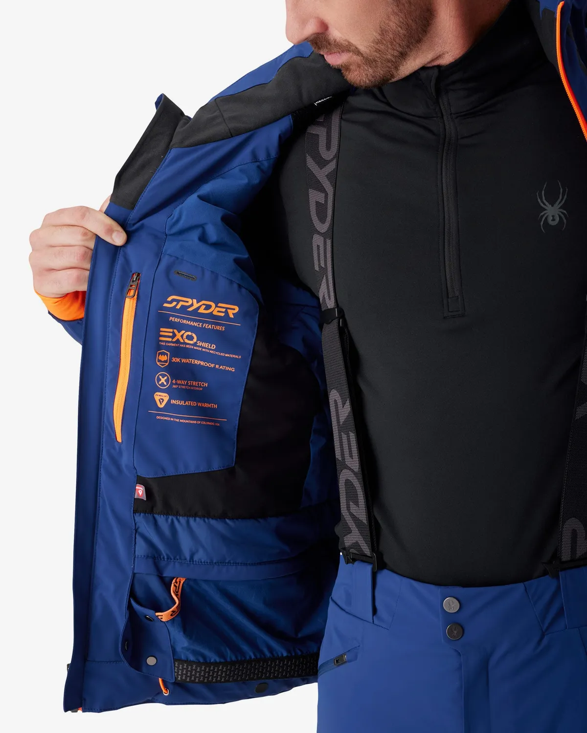 Spyder Monterosa skijakke indigo vanntett