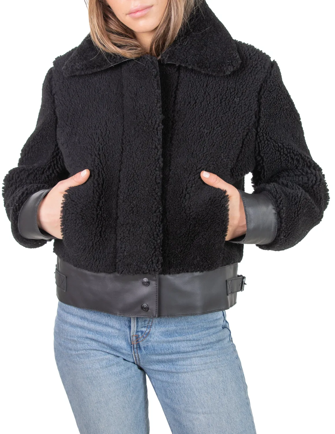 Schott NYC 2125W bomberjakke ebony saueskinn