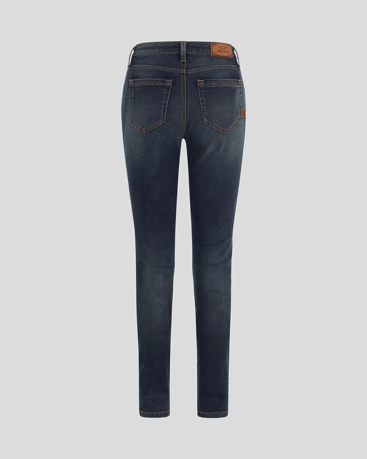 Rokker Rokkertech Mid Waist Slim motorsykkeljeans blå