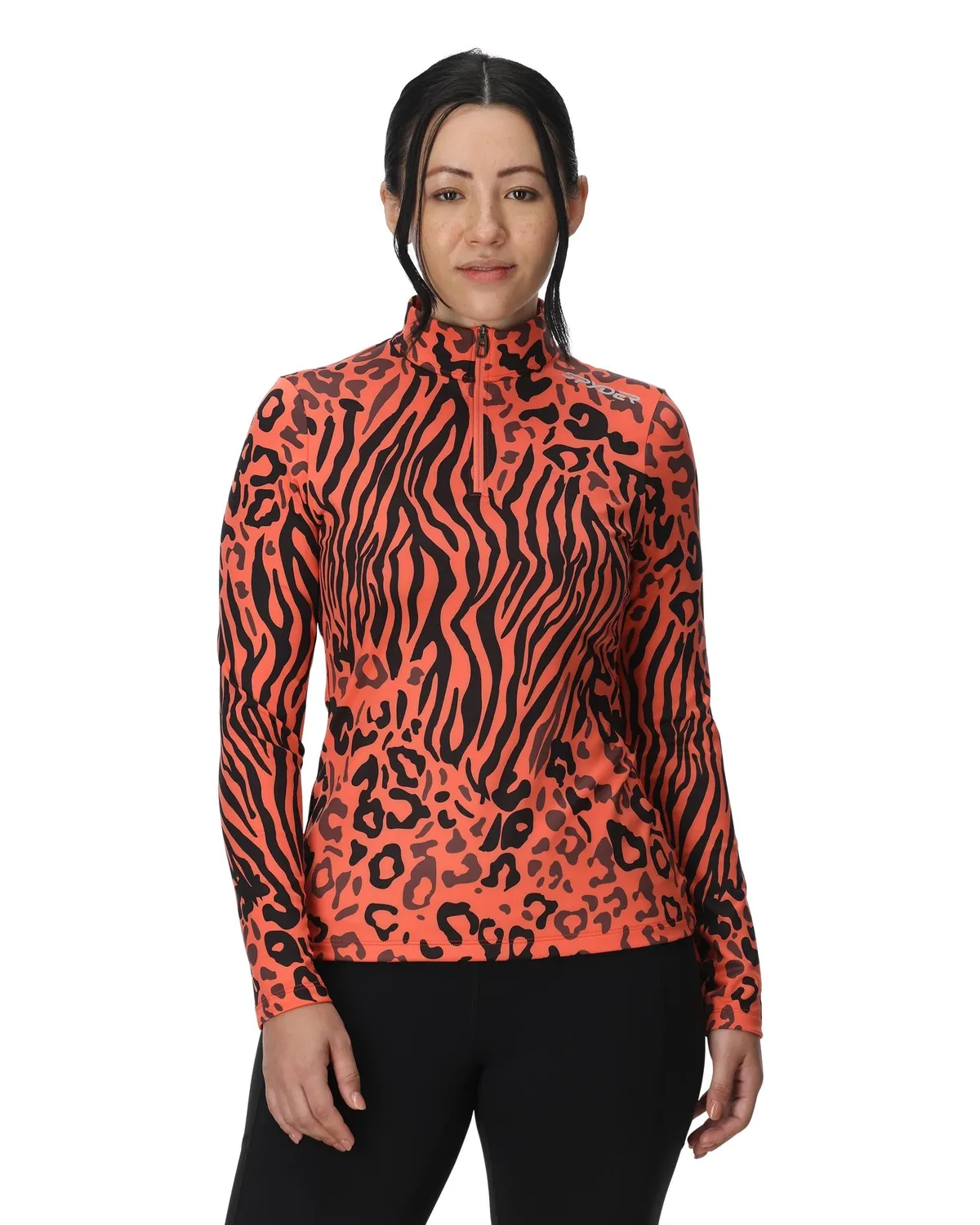 Spyder Vivid Half Zip mellomlag coral – fukttransporterende