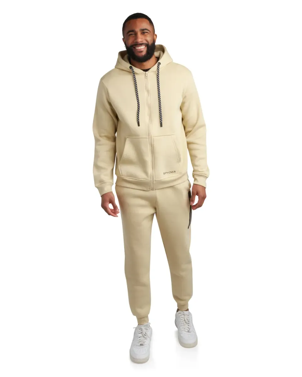 Spyder fleece joggesett herre skygrå 2-delt