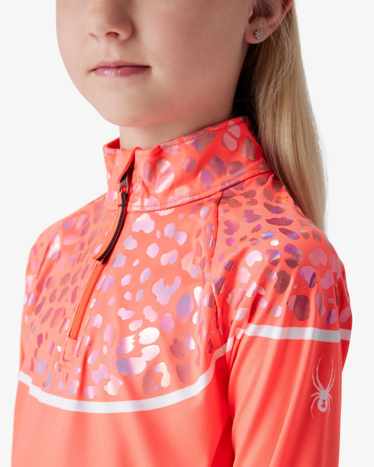 Spyder Reflect Quarter Zip trøye Leopard UPF 50+