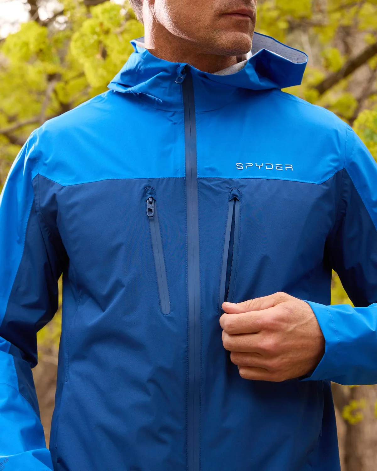 Spyder Overcast regnjakke herre royal blue vanntett