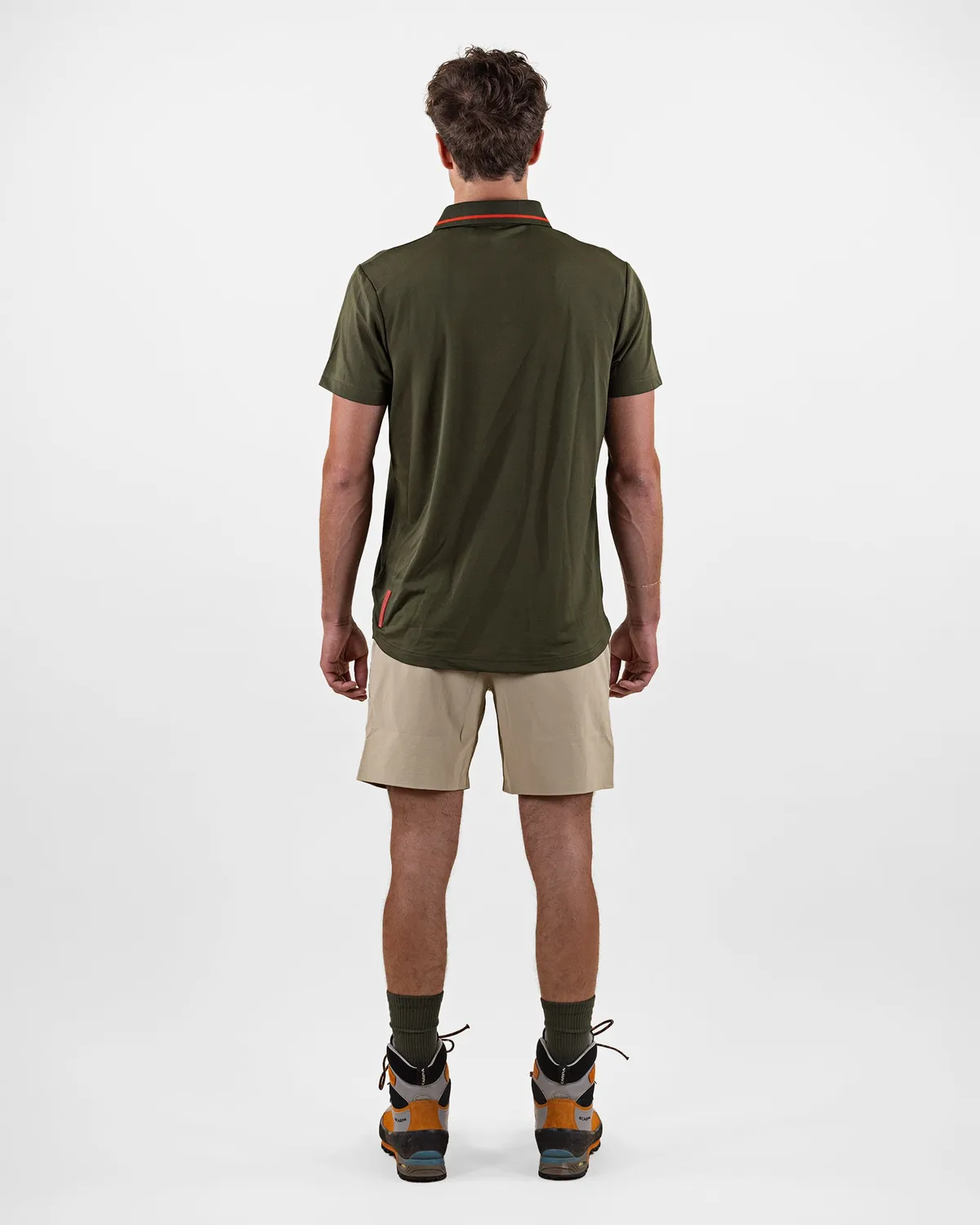 The Mountain Studio Q-4 poloskjorte Forest Green hurtigtørkende