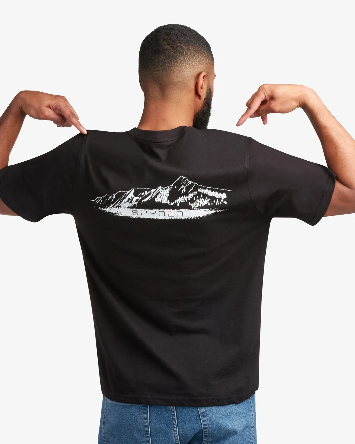 Spyder Mountain t-skjorte herre Black bomullsblanding