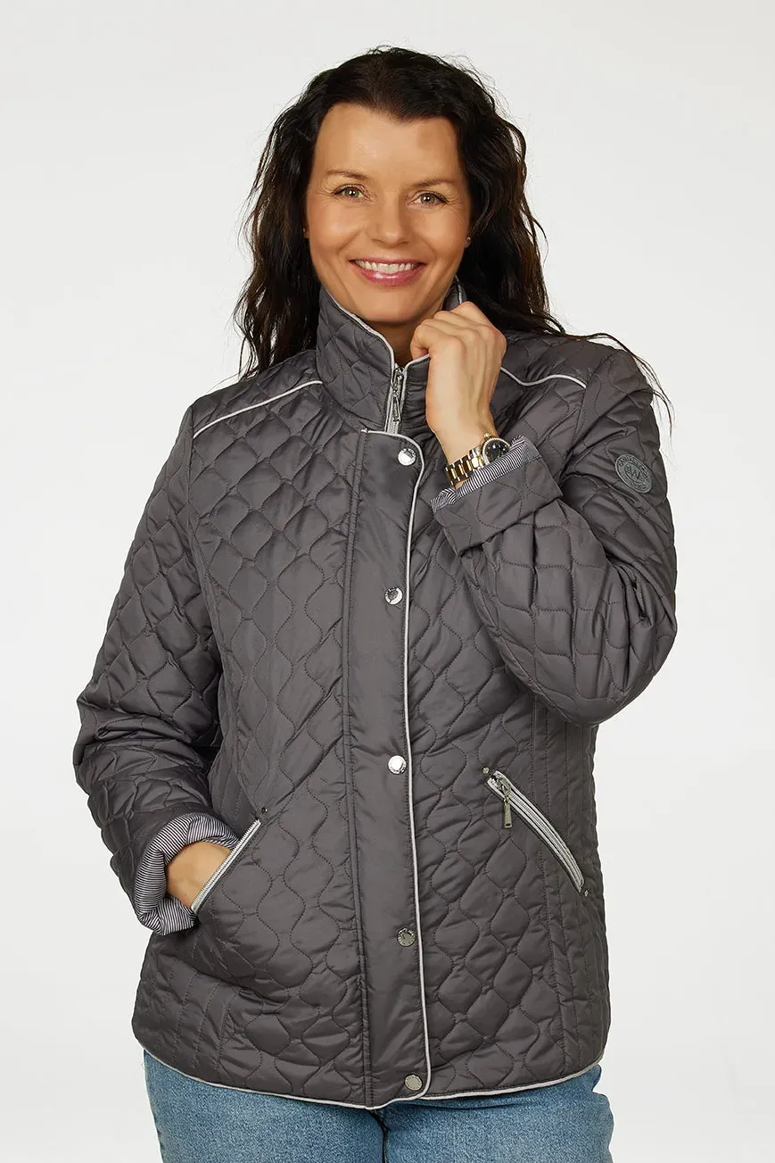 Danwear Windfield Belis overgangsjakke taupe quiltet
