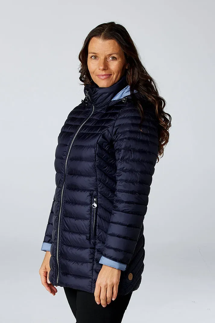 Windfield Albina Light Down dunjakke navy lett