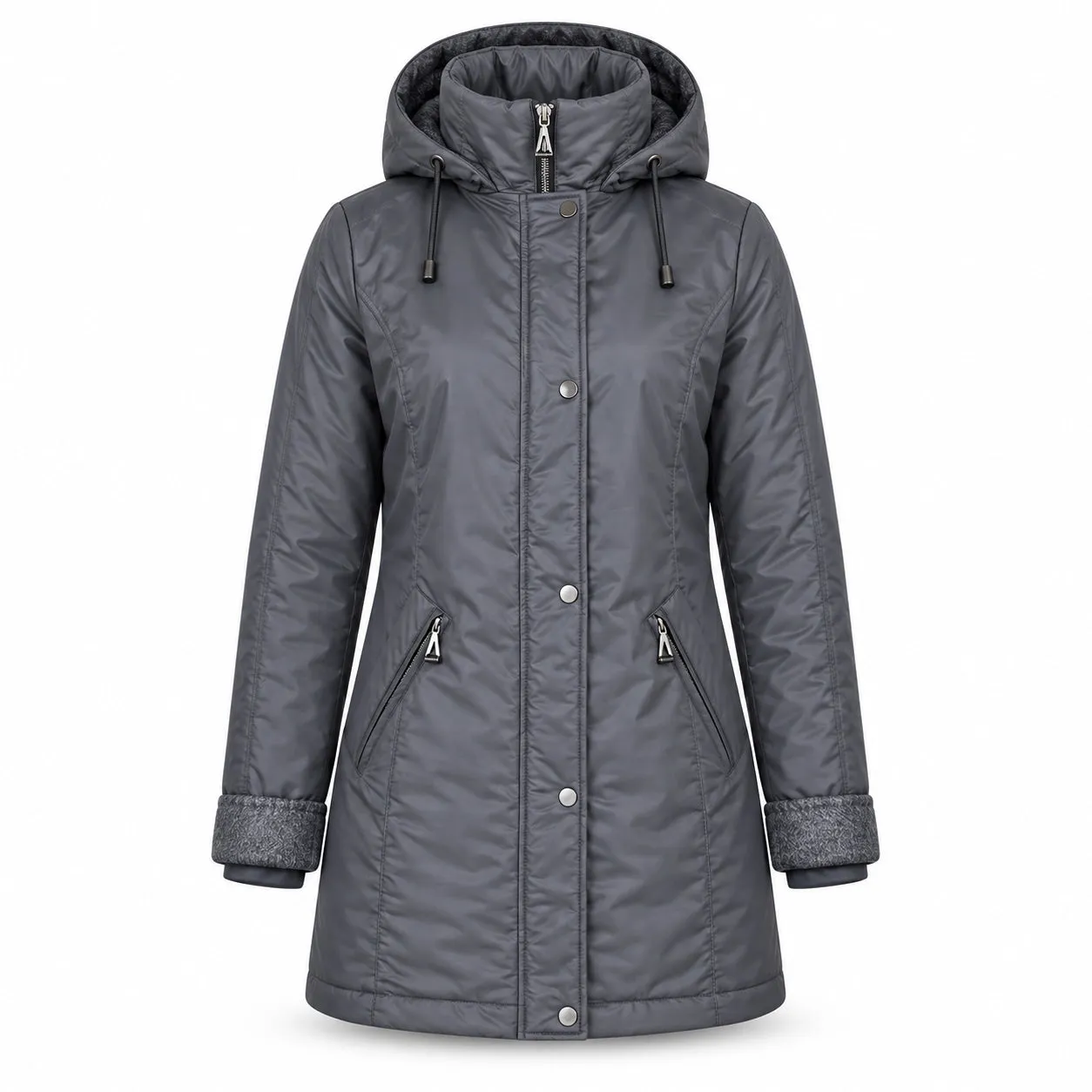 Danwear Windfield Kamma vinterjakke navy lang