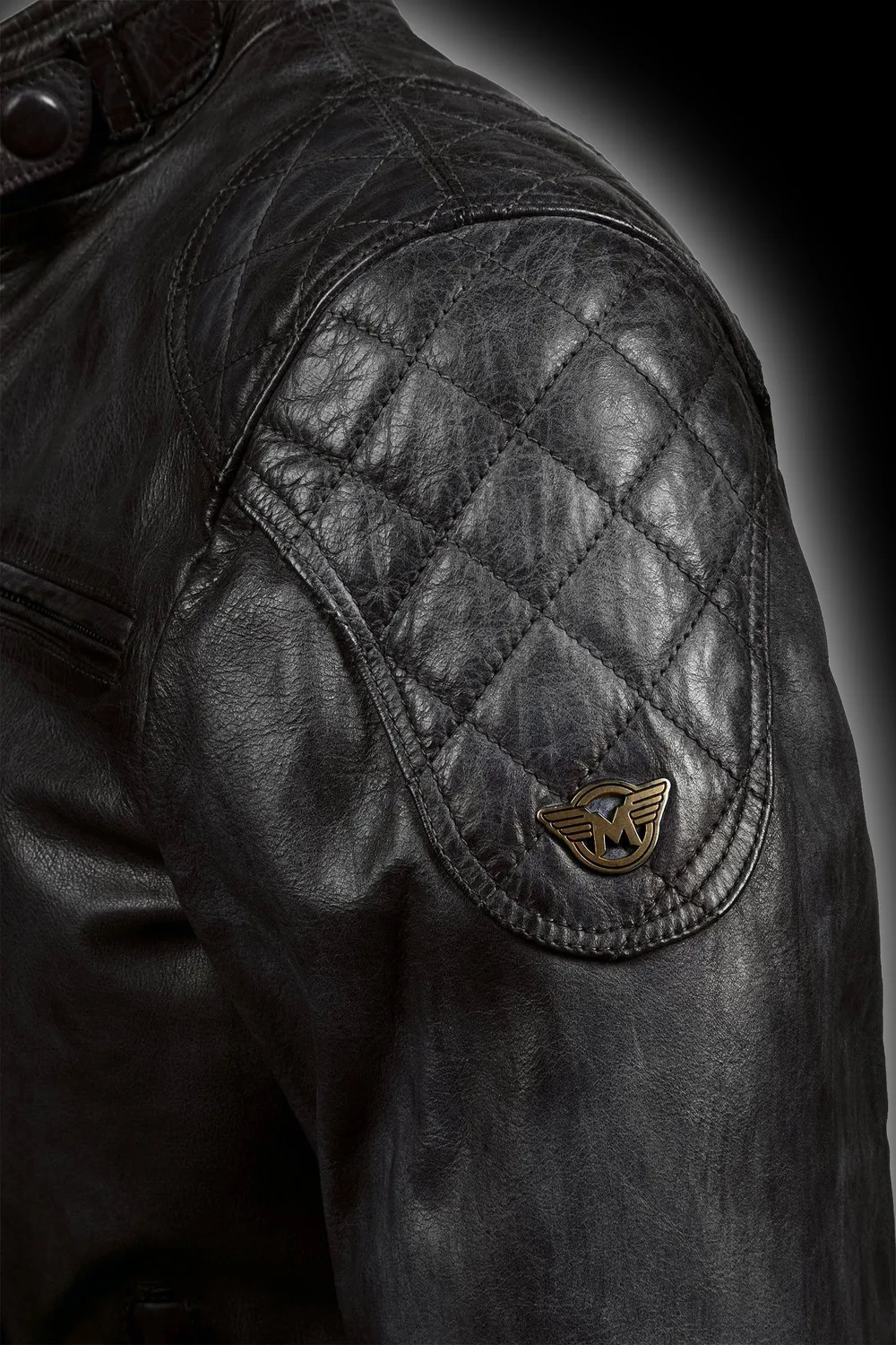 Matchless Osborne Quilted Blouson motorsykkeljakke antique black
