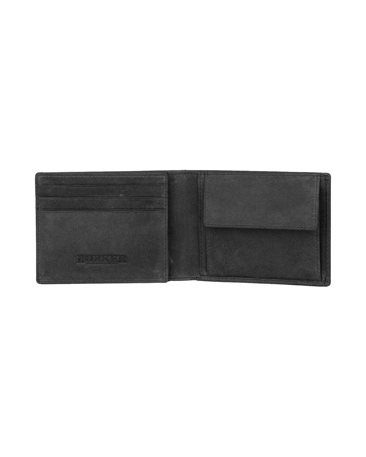Rokker Traveler Wallet Black lommebok svart skinn