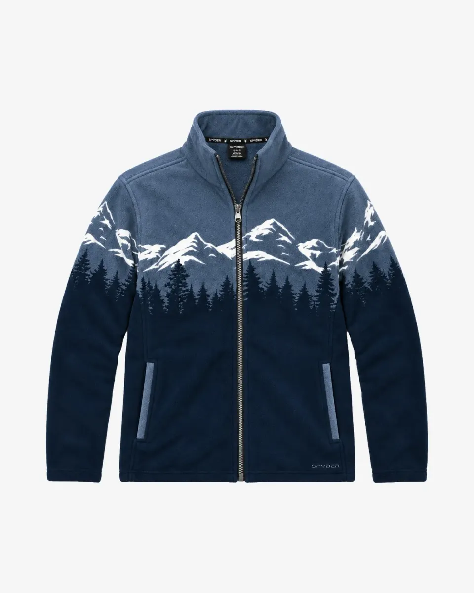 Spyder Print Sherpa fleecejakke herre mørkeblå varm