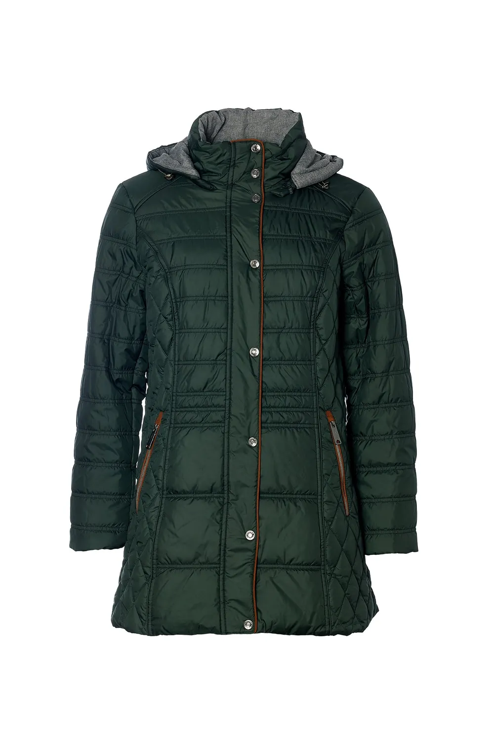 Danwear Windfield Carly vinterjakke Bottle Green lang
