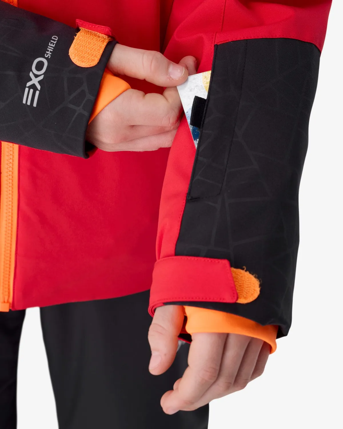 Spyder Challenger skijakke gutt spyder red isolert