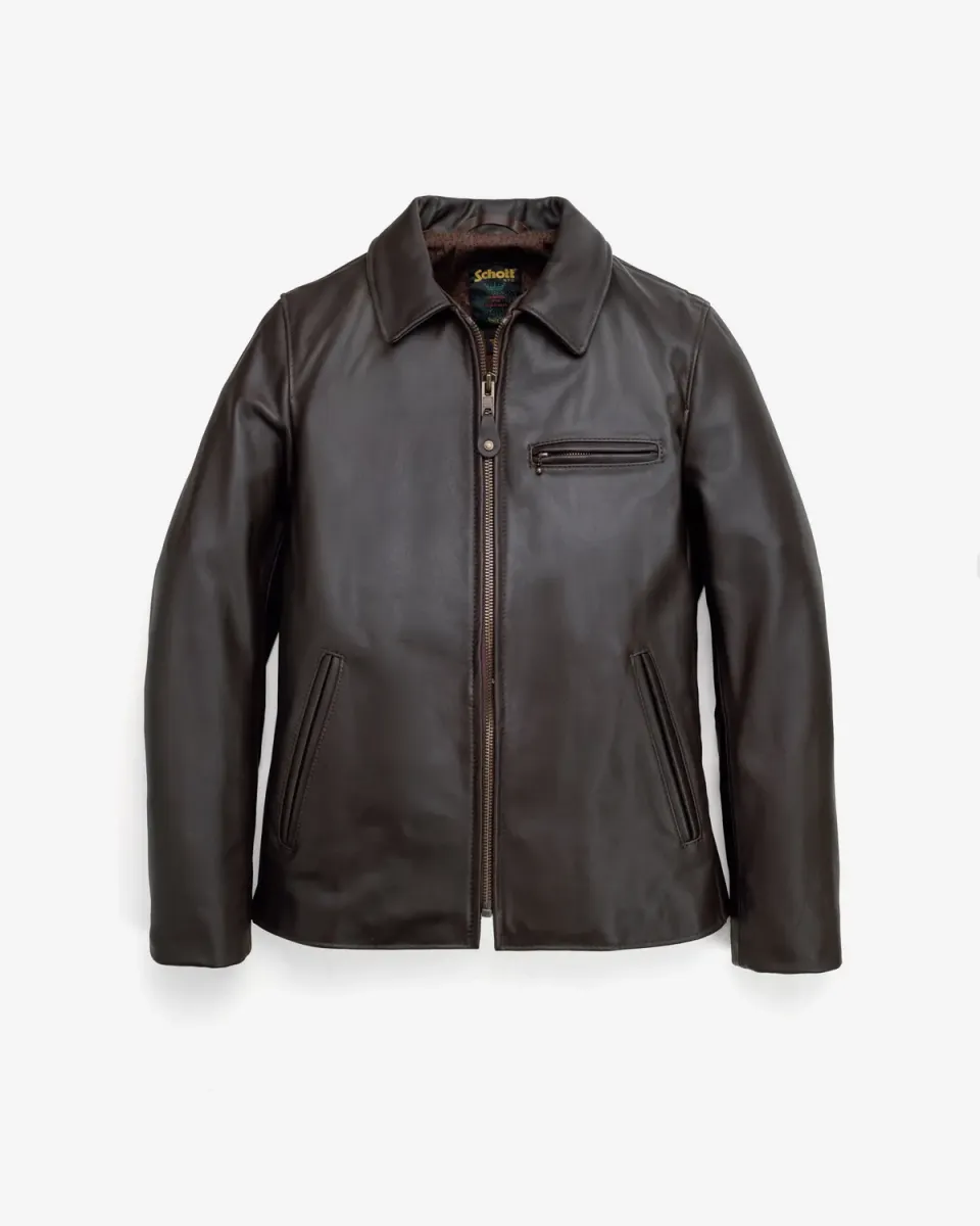 Schott NYC 546 deliveryjakke brun vokset