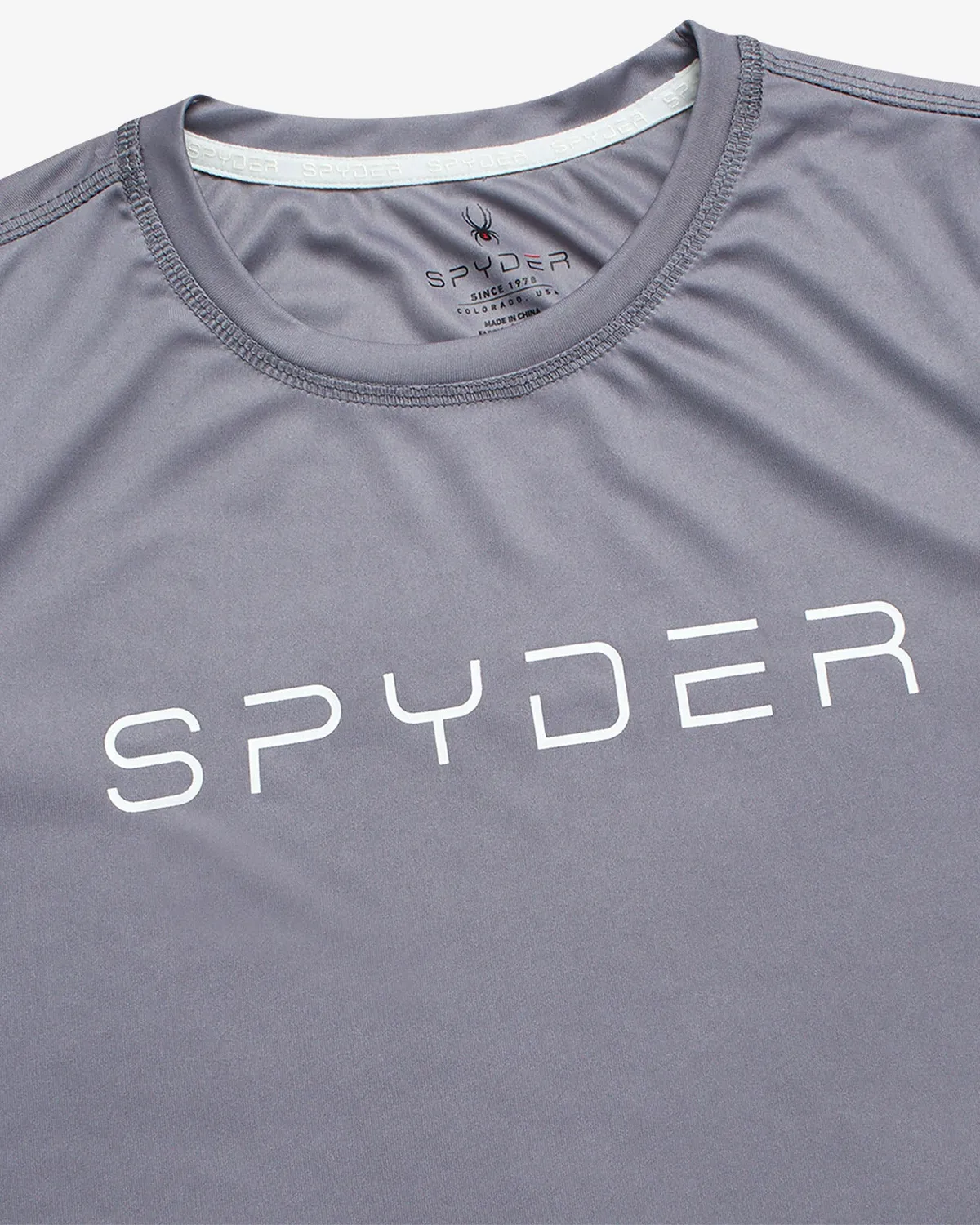 Spyder langermet t-skjorte grå UPF 50+
