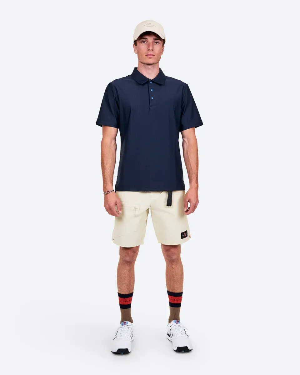 The Mountain Studio Q-11 poloskjorte Sky Captain golf stretch